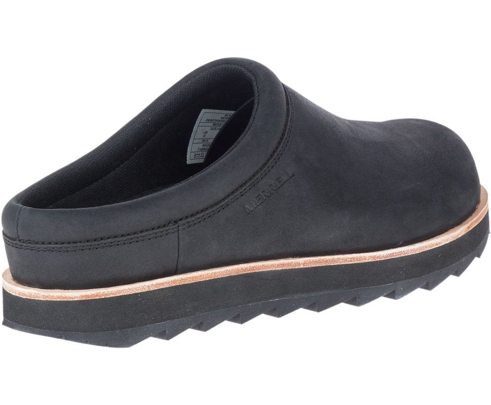 Slip On Homem - Merrell Juno Clog Couro - Pretas - MBU405619